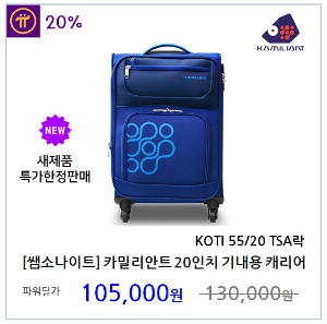 [쌤소나이트] 카밀리안트 KOTI 55/20 TSA 20인치 기내용 캐리어  여행용가방